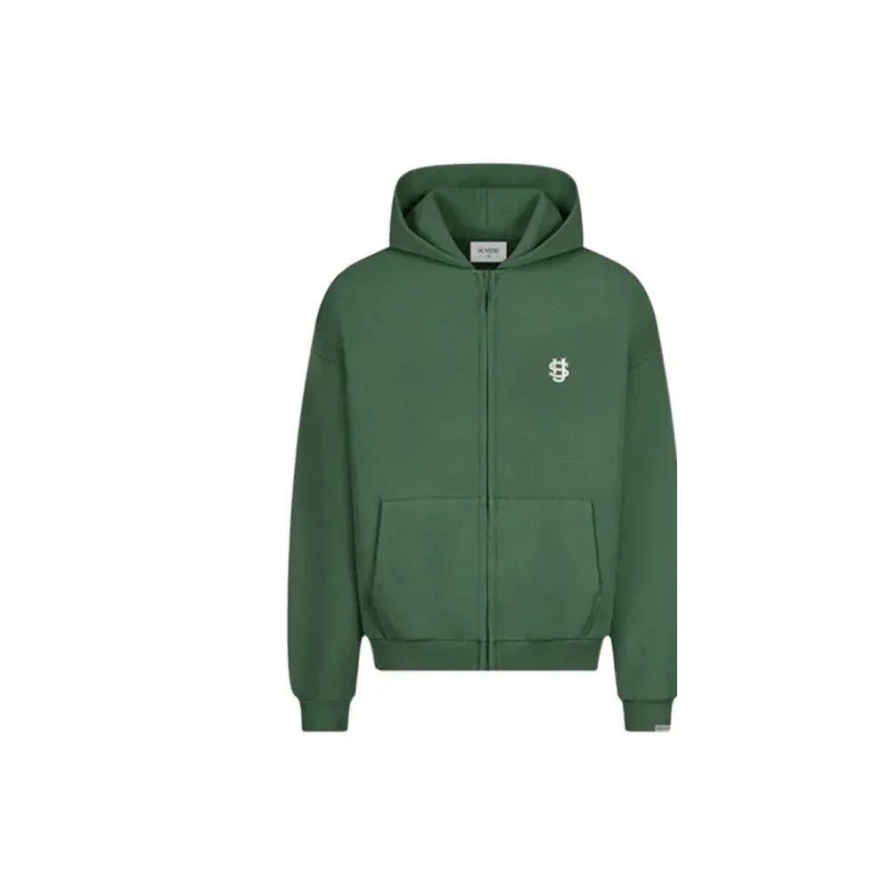 Gothic Retro full-zip hoodie in green