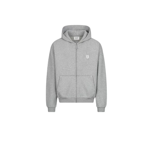 Gothic Retro full-zip hoodie in grey